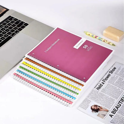 1pc Loose Leaf Business Style Notebook, Removable Horizontal Line 3-Hole Spiral Coil Notebook, Suitable for Meeting Note Taking