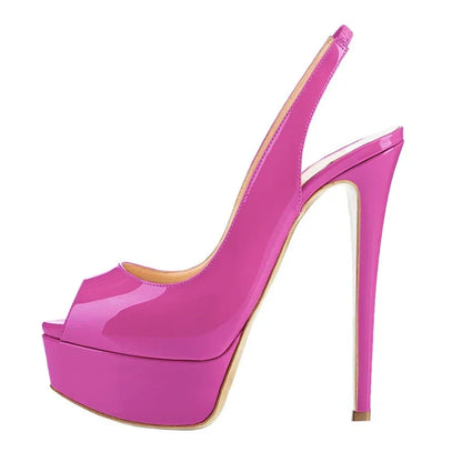 New 2026 Women Sandals Fashion 14CM Super High Heels Sexy Open Toe Platform Sandals Gladiator Party Dress Red Wedding Shoes
