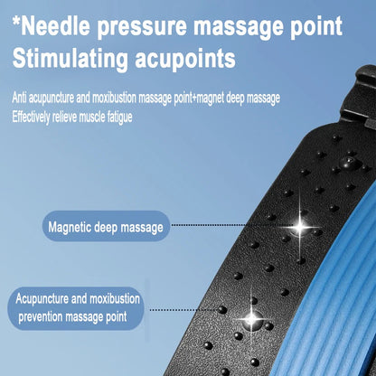4-Level Adjustable Back Stretcher Lumbar Support Massage Roller with Sponge Strip for Spine Relax Home Office Yoga Aid