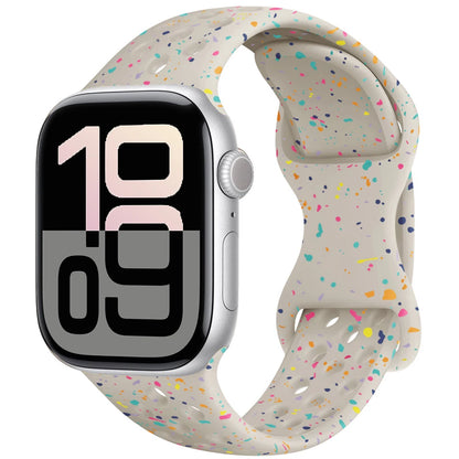 Silicone Strap For Apple Watch 11 10 9 8 7 46mm 45mm 42mm 41mm Ultra 3/2 49mm Breathable Bracelet Wristband iWatch 6 5 4 SE 44mm
