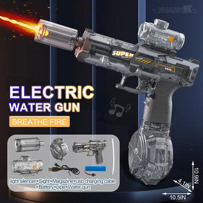Hot New In Stock LED Electric Water Gun Automatic Continuous Fire Water Blaster Toy For Kids Adults Summer Pool Beach Party