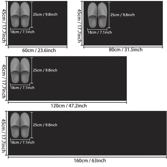 Long imitation woven kitchen floor mats diatom mud printed non-slip mats bathroom absorbent mats door mats restaurant mats
