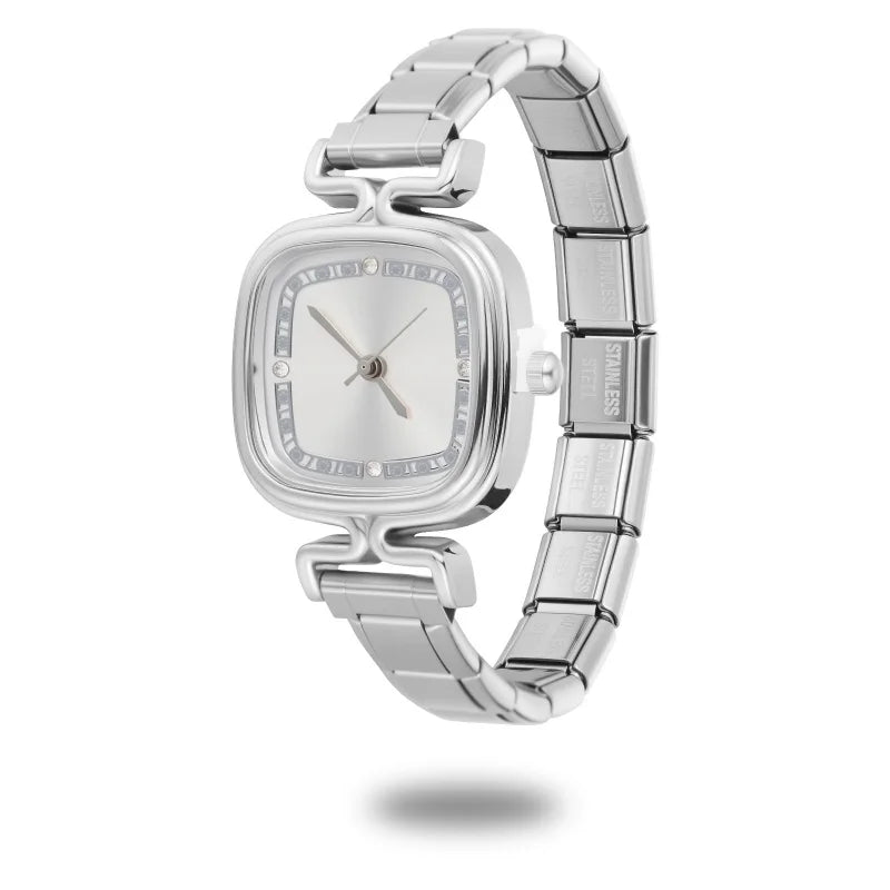 1PC High Quality Men Women's Stainless Steel Round Simple Watch Bracelet Bangle For Friend Wife Birthday Gift DIY Jewelry
