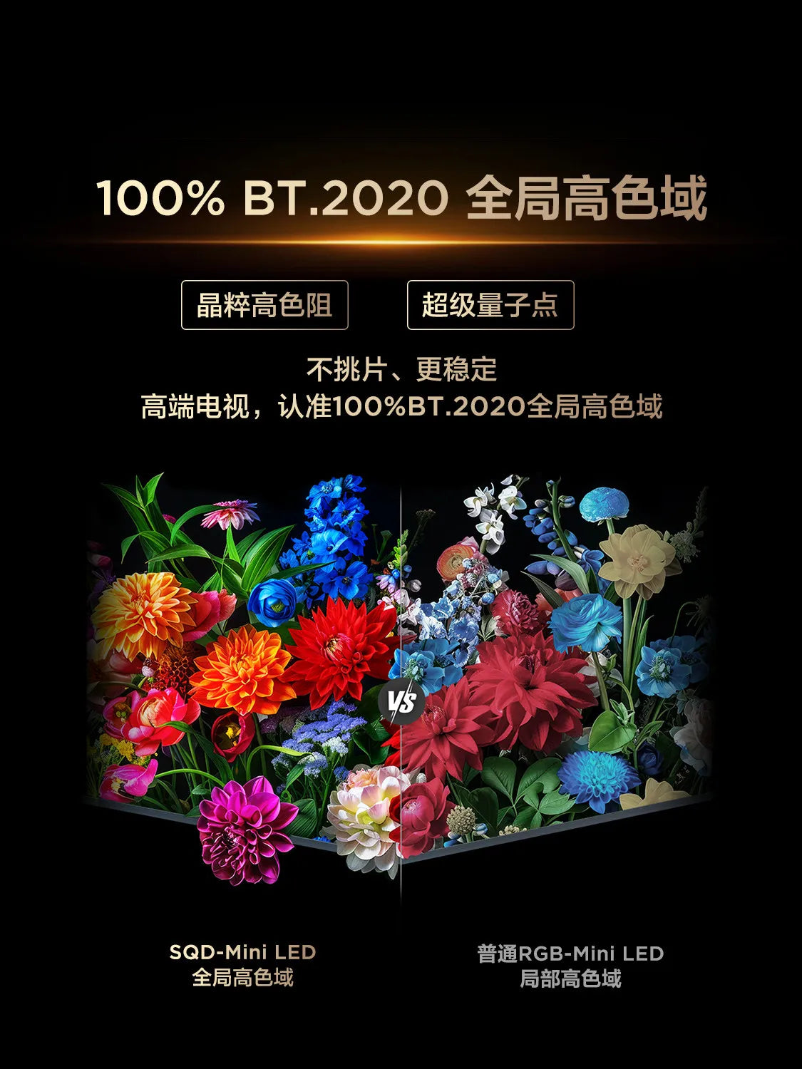 Wall-mounted TV 75T7M Pro 75-inch - Mini LED 100% Global High Color Gamut