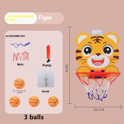 Children's Version Vertical Adjustable Lifting Basketball Rack Outdoor Home Indoor Sports Crtoon Rebound Parent-child Interacti