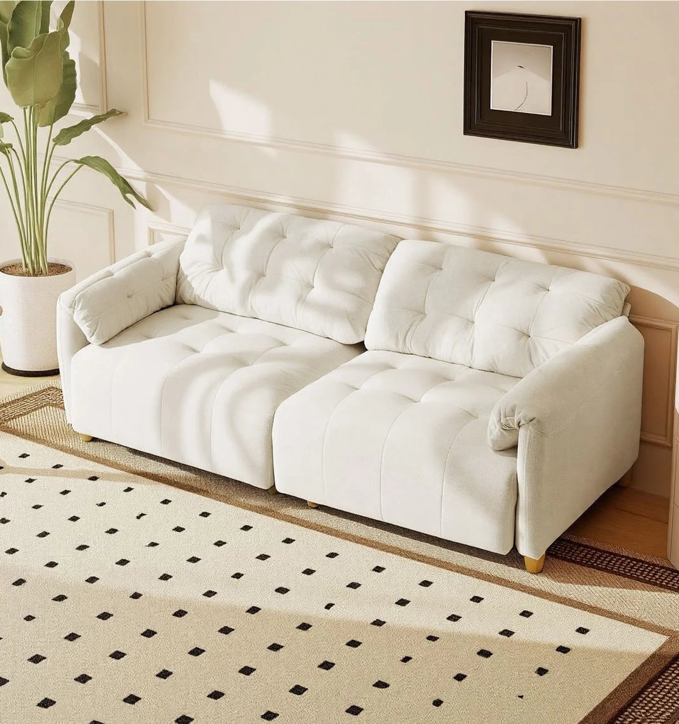 Double Storage Sofa With Hidden Storage Design Suitable for Small-Sized Living Rooms Bedrooms Apartments Studio Apartments Dormitories