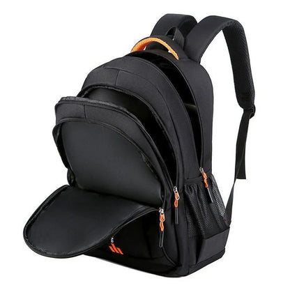 Unisex Large Capacity Backpack, Business Travel Laptop Bag, Multi-Compartment Design, Adjustable Straps, Ideal for Work Leisure
