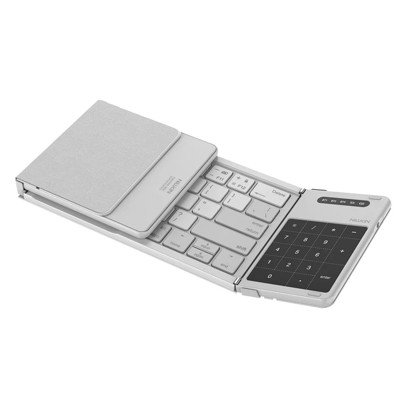 NILLKIN Folding Wireless Bluetooth Keyboard with Touchpad Mini Rechargeable Keyboard for Office Travel for Window/iOS/Android/PC