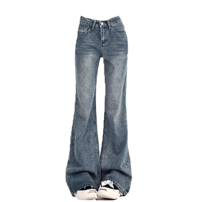 Ladies Flare Trousers Leisure Slimming Vintage Inspired Autumn High Waist Bell Women's Pants Flared Jeans Y2K