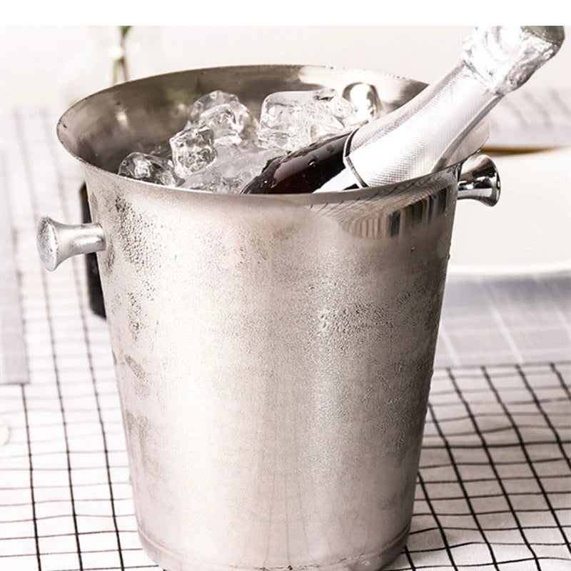 European Style Stainless Steel Ice Bucket Wedding Birthday Party Decoration Wine Beer Whisky Champagne Beverage Cooler