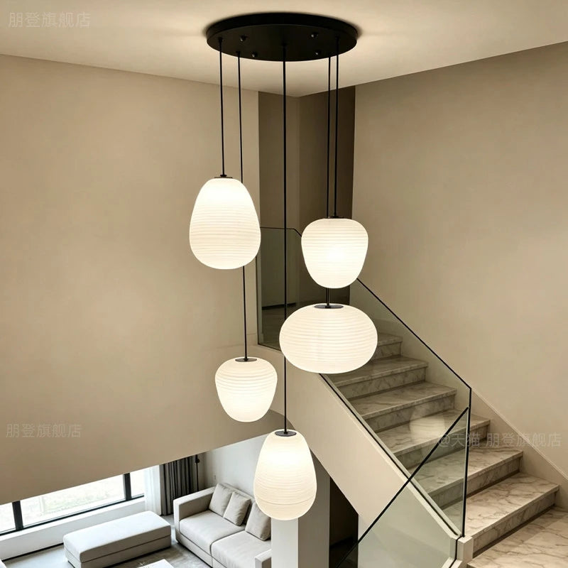 Nordic Home Decoration Stair Chandelier LED Pendant Lights Modern Ceiling Light Indoor Lighting Fixtures For Living Room Bedroom