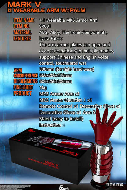 Newly Upgraded Iron Man Helmet Mk5 Mk50 Mk17 Wearable Voice Controlled Opening And Closing Classic Collectible Ornaments Gifts
