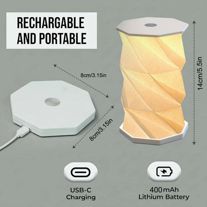 Creative Mini Rotating Light LED Touch Night Light Portable Folding Cultural And Creative Atmosphere Light Holiday Small Gift
