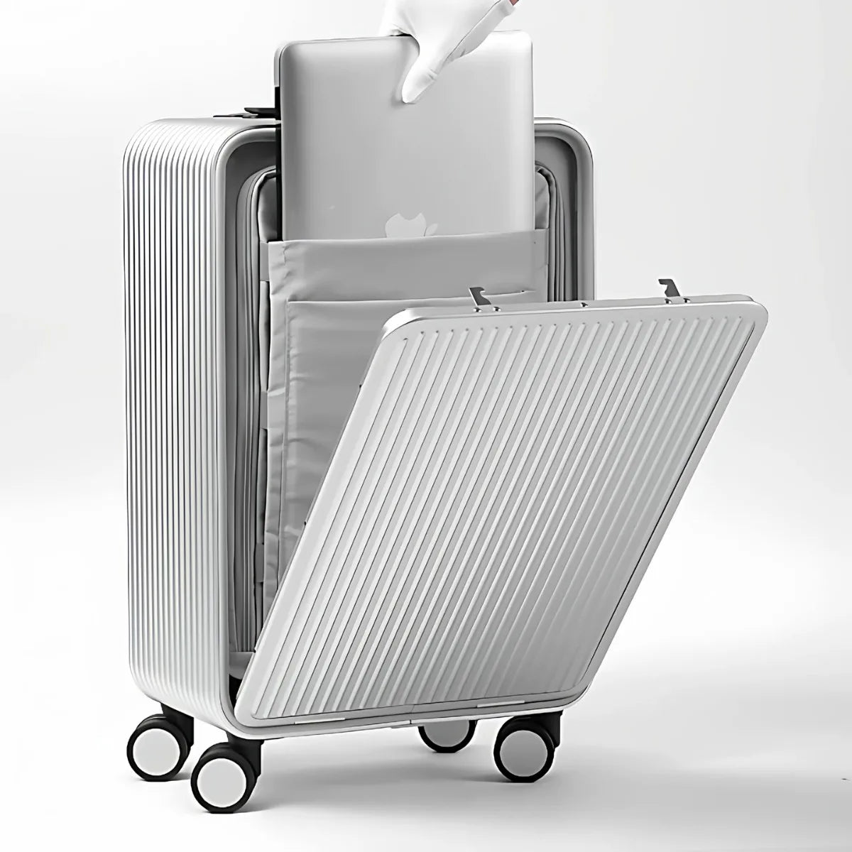Full Aluminum‑Magnesium Alloy Front Side Opening 10‑90 Split Deep Storage Trolley Luggage Travel Suitcase 20 Inch Carry‑on 24 In