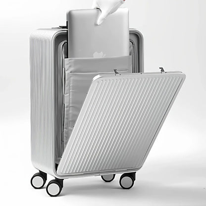 Full Aluminum‑Magnesium Alloy Front Side Opening 10‑90 Split Deep Storage Trolley Luggage Travel Suitcase 20 Inch Carry‑on 24 In