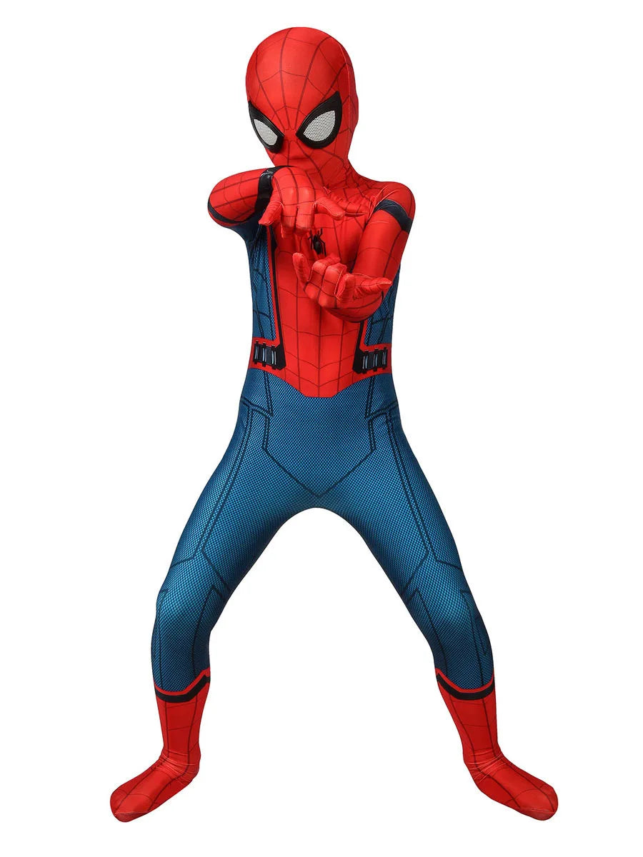 Spiderman Zentai Costume Anime Superhero Miles Morales Spider Man Cosplay Costume Bodysuit Halloween Costume for Kids Boy Adult