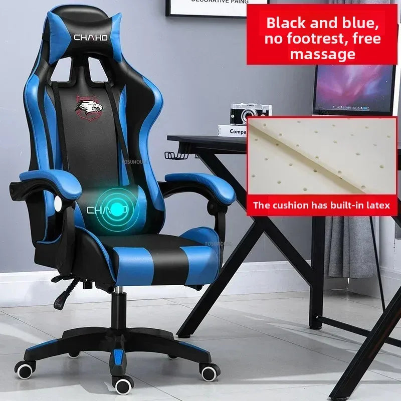 Modern Professional PC Computer Gamer Chair Light Luxury Leather Office Chair Internet Cafe Racing Esports Comfortable Furniture