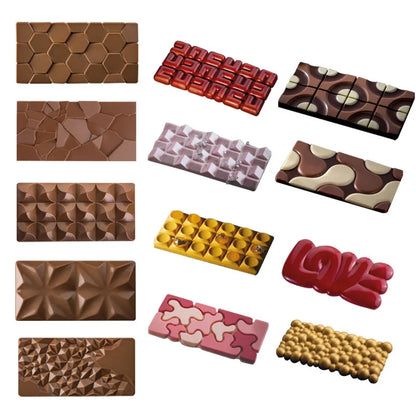 Chocolate Bar Mold Candy Jelly Pudding Silicone Mold Baking Tool
