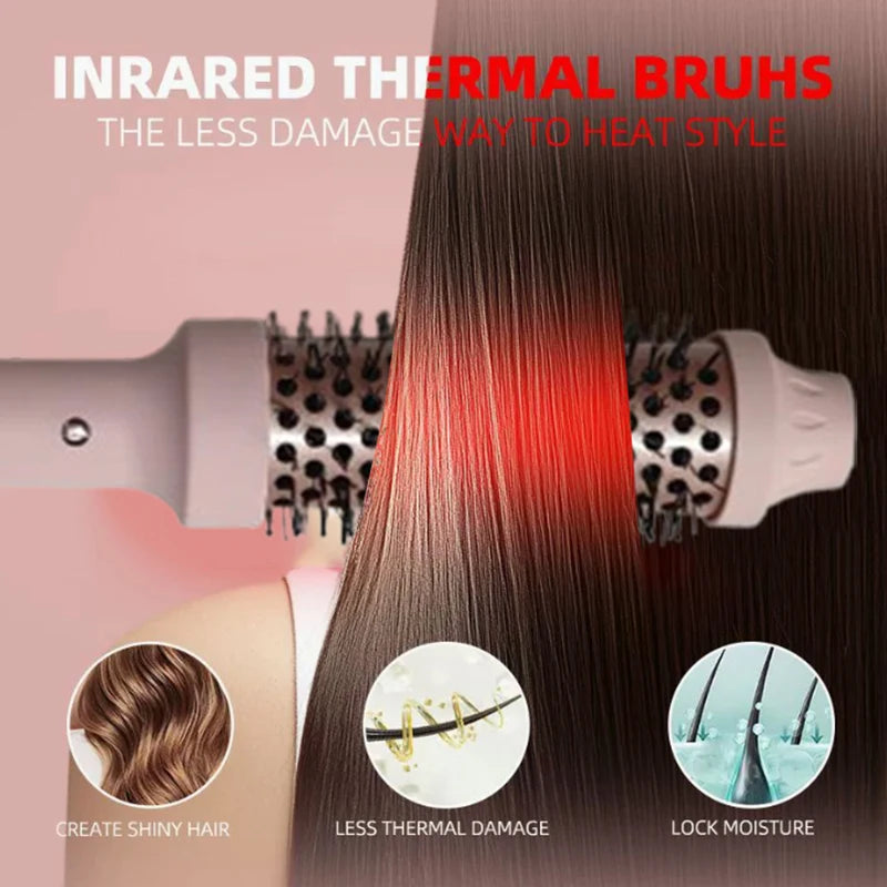 2 In 1 Hair Comb Ionic Hair Curler Hair Straightener Professional Curling Iron Heated Hair Styling Brush