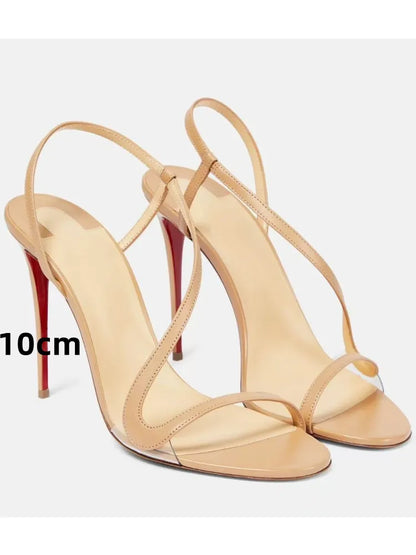 Ladies' Summer New Multi Color Serpentine Grass Stiletto Sandals Sexy Party Fashion Show 35-44 Large Women's Sandals