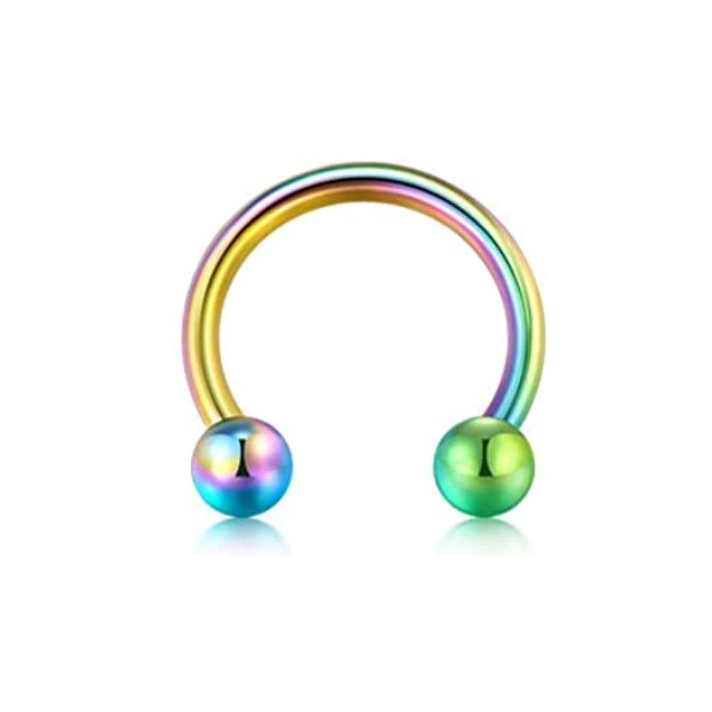31 Styles 16G Surgical Steel 1 Pcs Nose Septum Rings Piercing Jewelry Horseshoe Cartilage Earring Eyebrow Lip Retainer 8mm 10mm