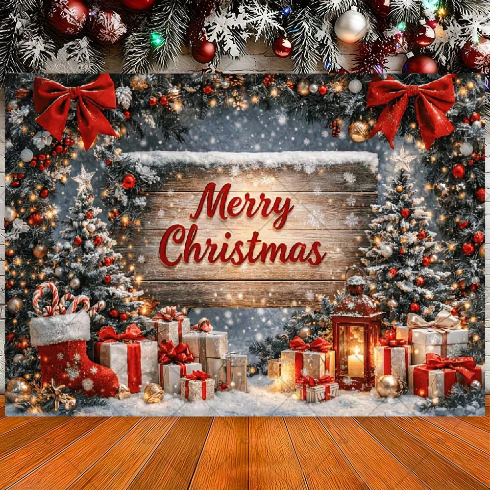 Winter Christmas Candy Vine Arch Theme Banner Background, Children's Birthday Party, Home Decoration Photography Backdrop Cloth