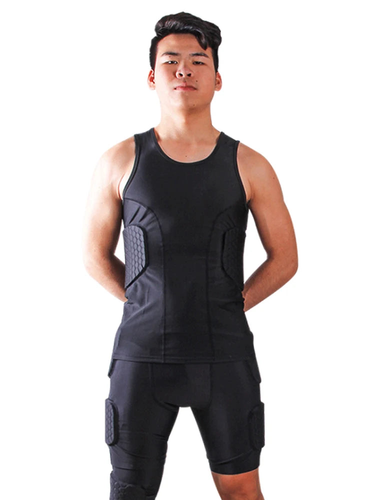 Sports Honeycomb Anti-Collision Suit Anti-Collision T-Shirt Shorts Football Cycling Sports Protective Gear