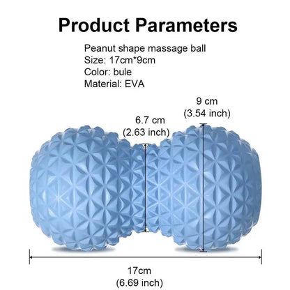Peanut Massage Ball Double Lacrosse Foot Massage Roller Deep Tissue Muscle Massage Myofascial Release Back Neck Massage Tool
