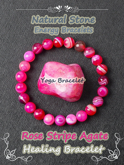 Original Natural Stone Beads Bracelet Men Women Reiki Blue Apatite Lapis Lazuli Amethyst Yellow Tiger Eye Beads Bracelet Jewelry