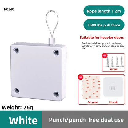 Door Closer Automatic Closing Sliding Latch No Punching Automatic Door Lock for Sliding Mesh Closer Closed for Refrigerator