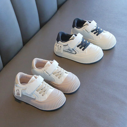 Baby Kids Walking Shoes Toes Capped Anti-kicked 2025 New Fashion Boys Girls Sports Shoes Non-slip Children Flat Shoes Soft Sole