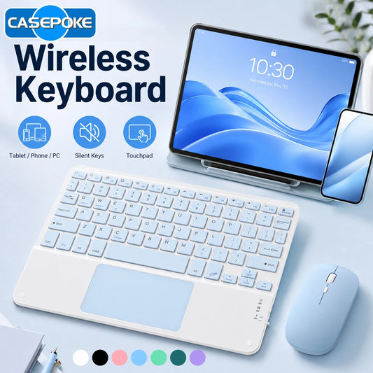 New Small Pocket Size Bluetooth Keyboard With Touchpad Wireless Design Long Standby Battery Life For Phone Tablet Business Trip