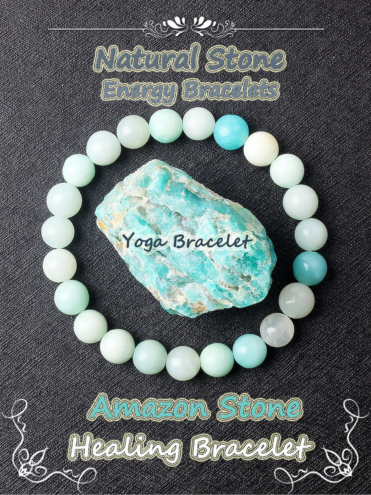 Original Natural Stone Beads Bracelet Men Women Reiki Blue Apatite Lapis Lazuli Amethyst Yellow Tiger Eye Beads Bracelet Jewelry
