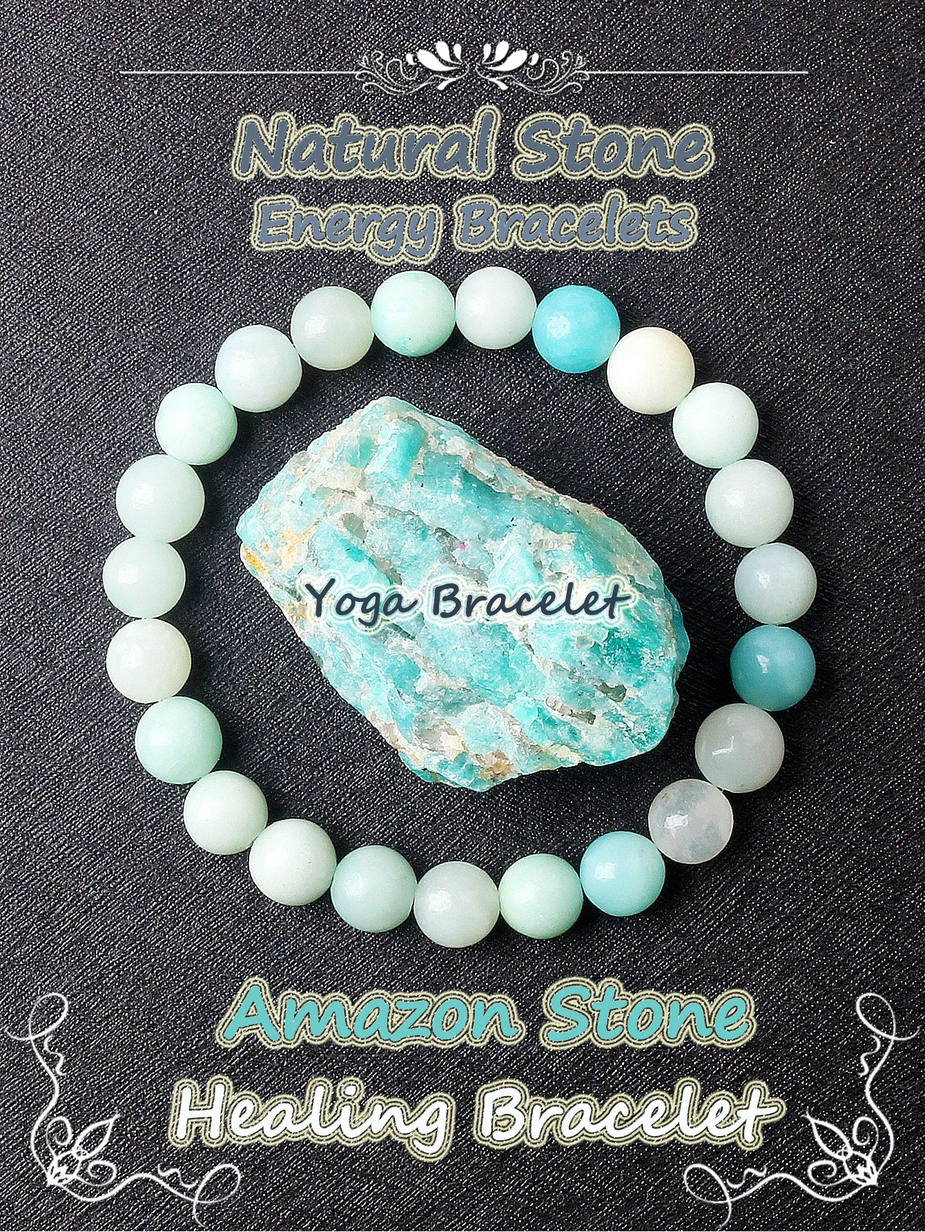 Original Natural Stone Beads Bracelet Men Women Reiki Blue Apatite Lapis Lazuli Amethyst Yellow Tiger Eye Beads Bracelet Jewelry