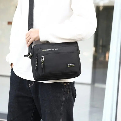 New Ox Cloth Men's Crossbody Bag Multi-Layer Busin Money Bag Mobile Phone Bag Soft Handle Casual Leisure Oulder Bag