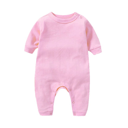 100% Cotton Baby Girl Jumpsuit Boy Rompers Solid Grows One-Pieces Newborn Sleepsuits Roupa De Bebe Jumpers Spring Autumn White