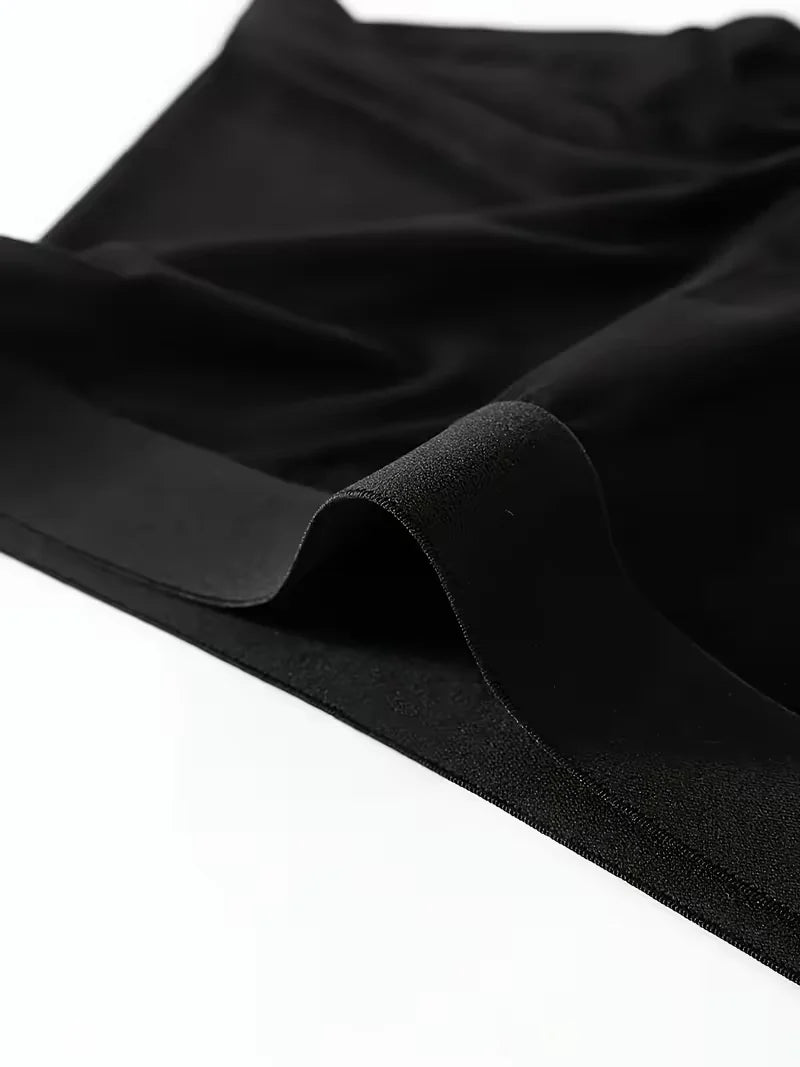 3Pieces Men's Bamboo Fiber Black Boxer Shorts Thin, Quick Drying Soft and Comfortable Men's Underwear Daily Casual Boxer Briefs