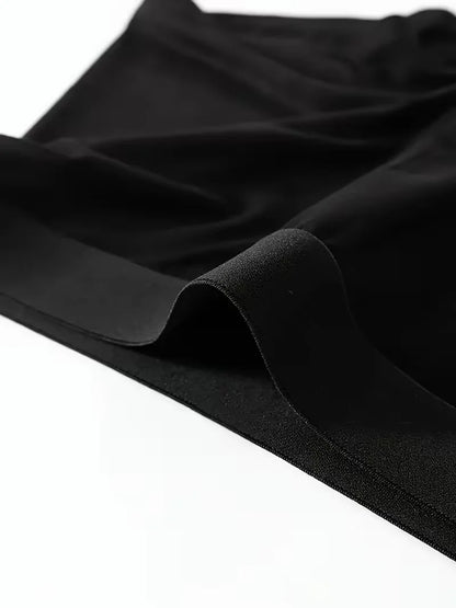 3Pieces Men's Bamboo Fiber Black Boxer Shorts Thin, Quick Drying Soft and Comfortable Men's Underwear Daily Casual Boxer Briefs