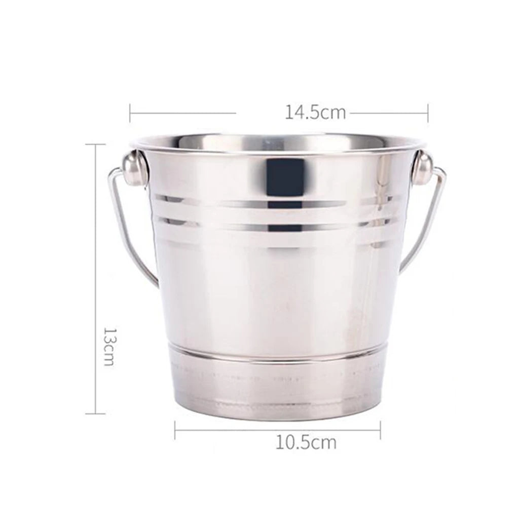 Stainless Steel Ice Bucket Champagne Wine Beer Cooler with Handle for Home Kitchen Party Bar Portable 1.5L/2L/2.5L /2.8L