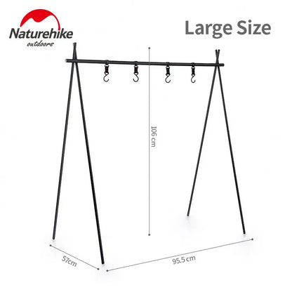 Naturehike-Aluminum Alloy Hanging Rack, Outdoor Camping Tableware, Triangle Shelf Hanger, Outdoor Camping