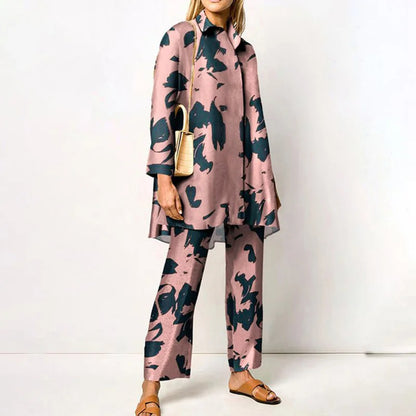 Long Sleeve Turn Down Collar Casual Outfits Ladies Button Tops Wide