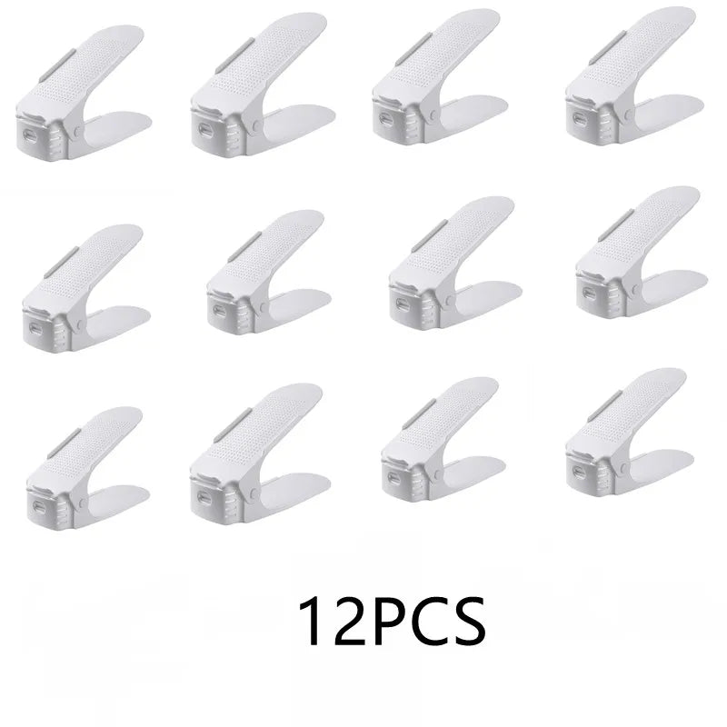 Durable Adjustable Shoe Organizer Footwear Support Slot Space Saving Cabinet Closet Stand Shoes Storage Rack Shoebox