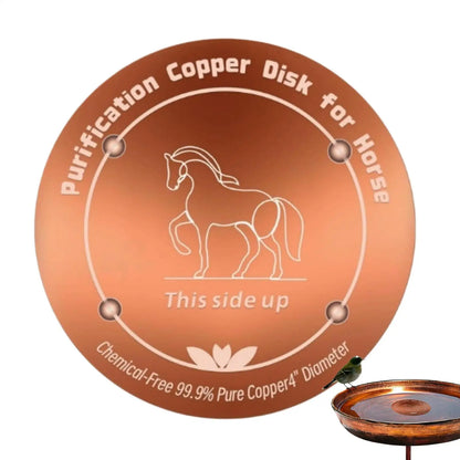 Horse drinking trough cleaner livestock drinking trough bird bathtub dual-use Animal Purification Disc 4 Inches Copper Purifier