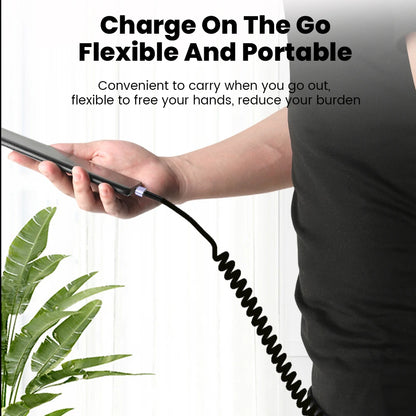 66W 100W Type C TO Type C Cable For iPhone 15 Huawei Xiaomi Samsung Car Spring Cable 6A Short Fast Charging USB C Cable