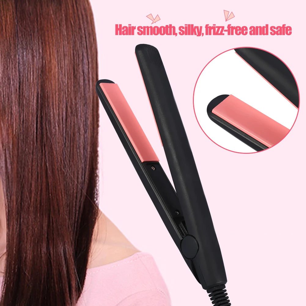 Electric Hair Straightener 18W 2Types Mini Portable Electronic Hair Straightener Straightening Hairstyling Tool