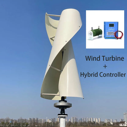 High Quality Wind Turbine Generator 1000W 2000W 3000W Vertical Axis Windmill With MPPT Hybrid Controller Inverter For Home Use