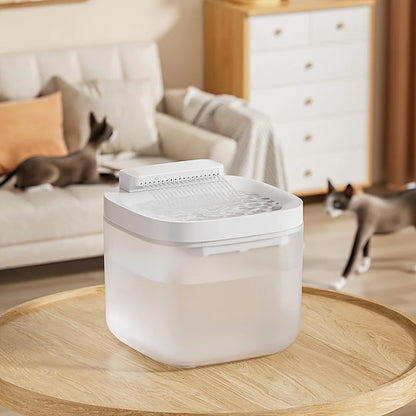 3L Automatic Pet Water Fountain With 2 Filter Cartridges, Large Capacity Quiet Design Suitable For Cats And Small/Medium Dogs