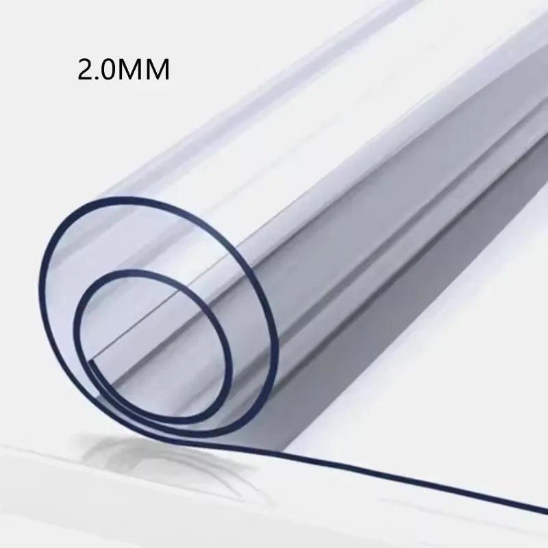 Transparent PVC table cloth frosted table top protective cover waterproof kitchen pattern oil table cloth glass soft cloth 3.0mm