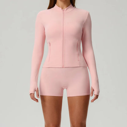 Fitness Suit 2PCS Women Tracksuit Sports Zipper Long Sleeve Yoga Set Gym Clothes Flared Pants Sportswear Female Workout Clothes