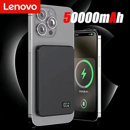 Lenovo 500000mAh Magsafe Magnetic Wireless Power Bank PD 22.5W Quick Charging Portable External Battery for iPhone Series